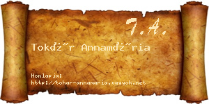 Tokár Annamária névjegykártya